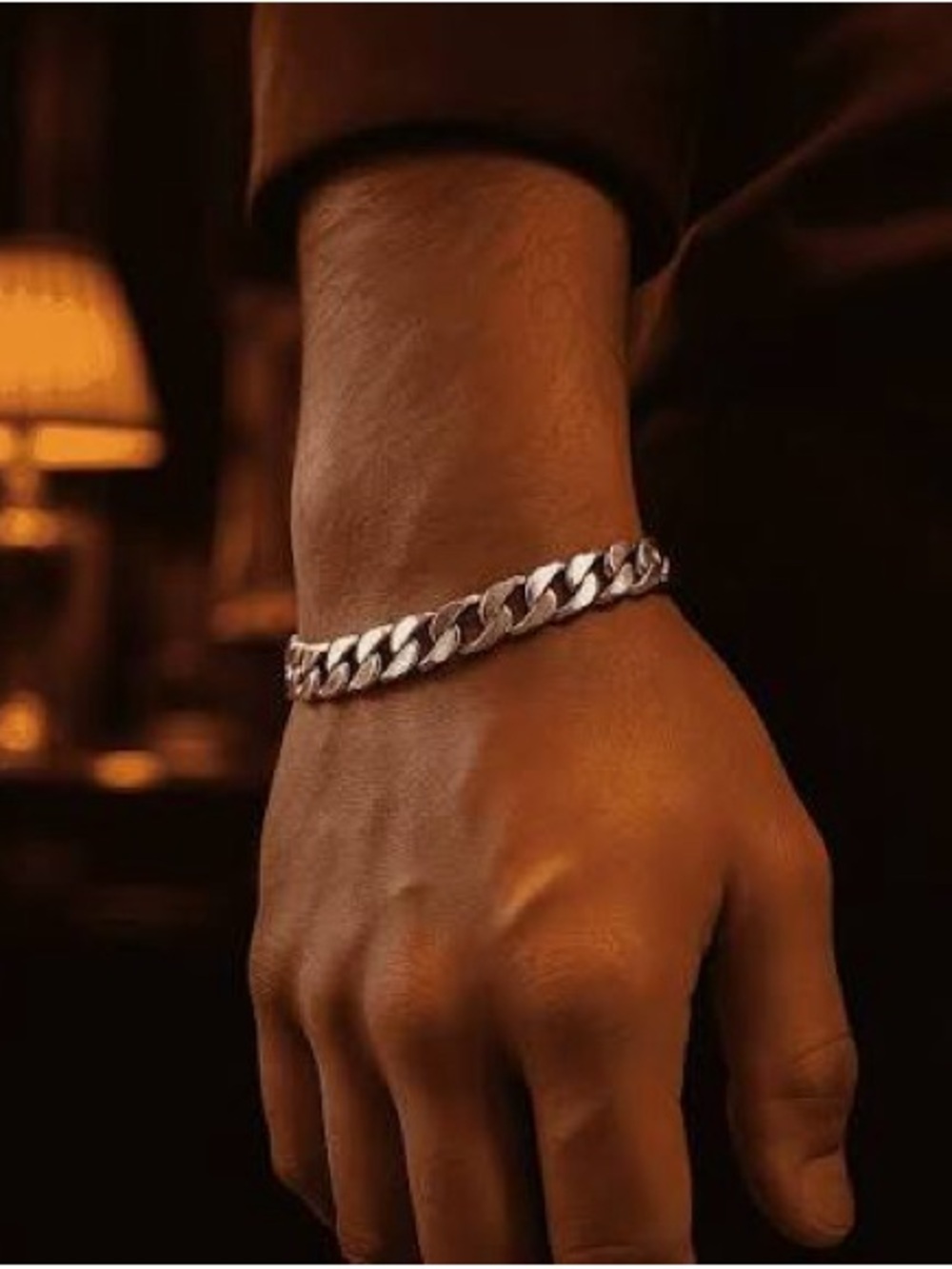 Men's Silver Cuban Link Bracelet - Classic Chain Accessory